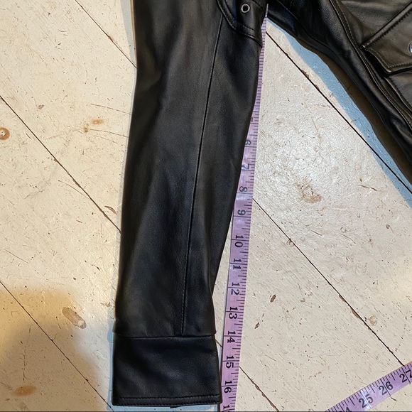 Black Lambskin Biker Jacket - Picture 8 of 10